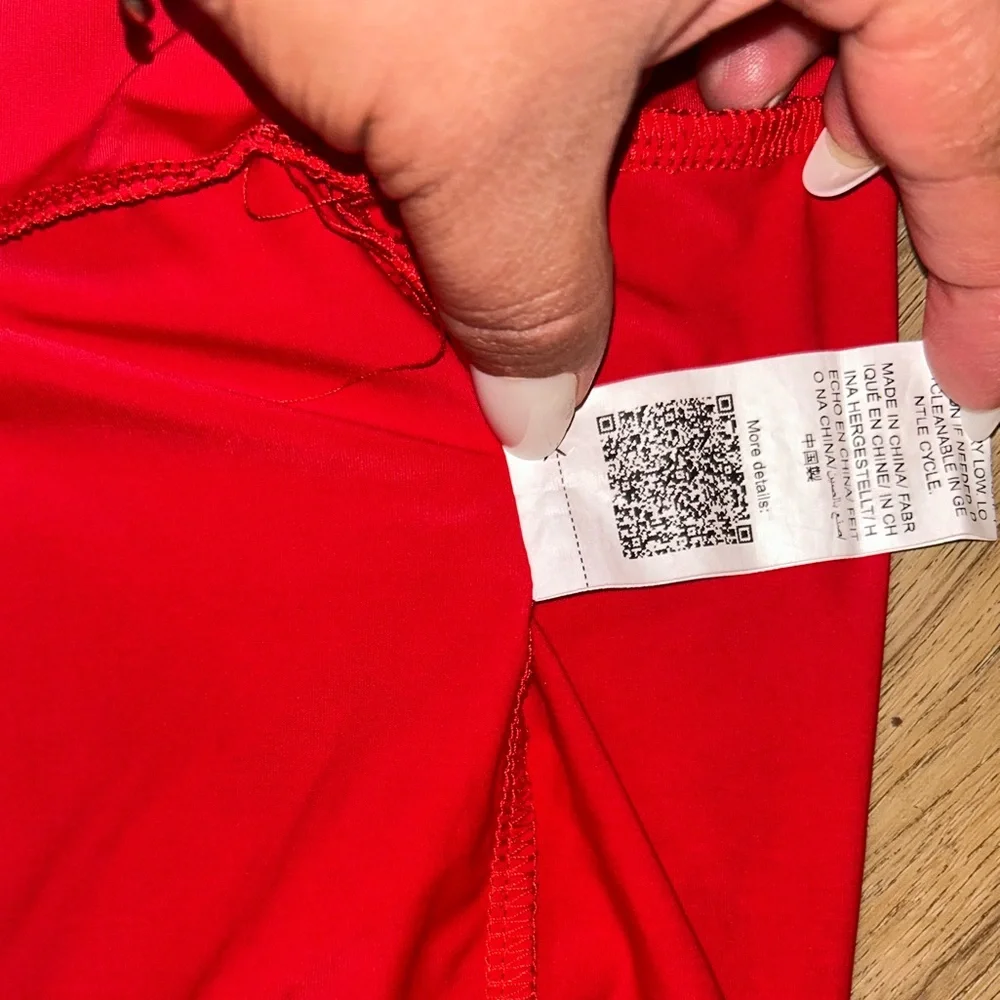 SHEIN Mini Shorts Vibrant Red Swimwear XS